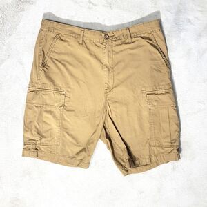 Levis Men's Cargo Utility Shorts, Sz 36, Snap Pocket Closure, Brown Workwear